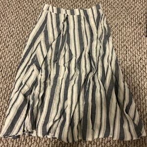 Striped Blue and White Women's Skirt